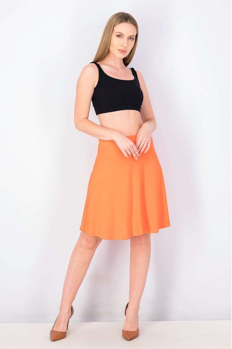 ESPRIT Women Plain Mini Skirt, Coral - Image 4